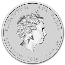 Lunar II: Año del Caballo 1 oz Plata 2014 Edición Color