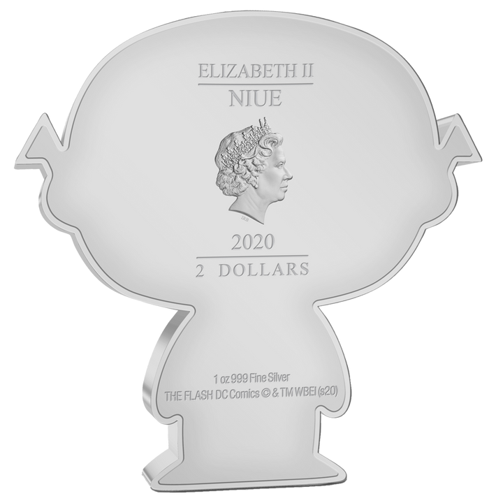 Niue: DC Comics – The Flash Chibi Coin, Colorized, 1 oz Silver, 2020, Proof.