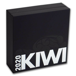 Kiwi 5 once d'argento 2020 (ricoperto di nichel nero)