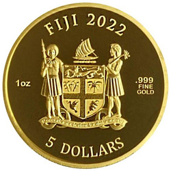 Fiji: Cats 1 oz Gold 2022 Prooflike