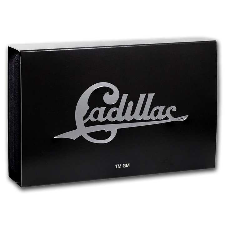 Cadillac Motor Car Company Emblema de la placa de barras de color 4 onzas de plata