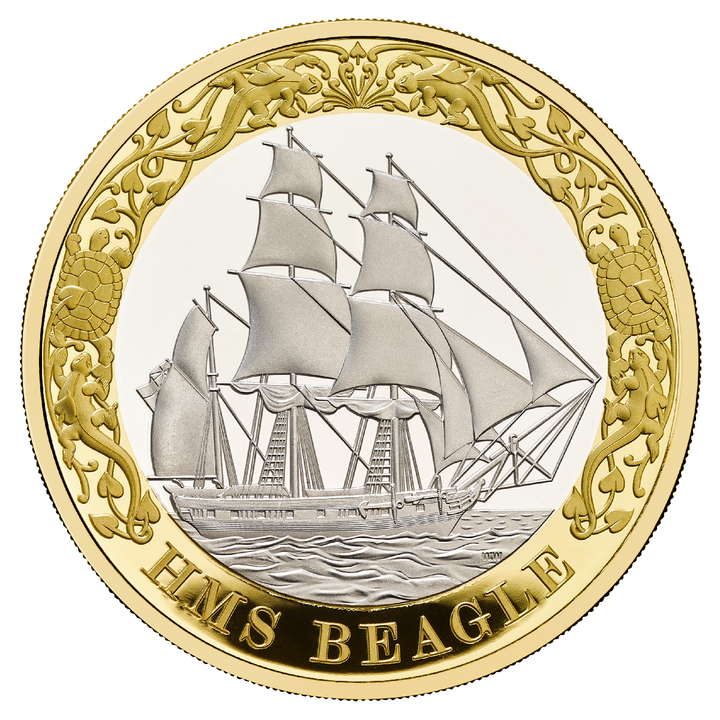 HMS Beagle £2 Gilded Silver 2026 Proof