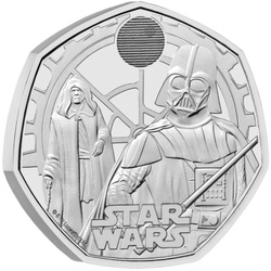 Star Wars : Dark Vador et l'empereur Palpatine 50 pence en cuivre-nickel 2023