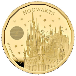 Harry Potter: Škola čar a kouzel v Bradavicích 2 unce zlata 2023 Proof