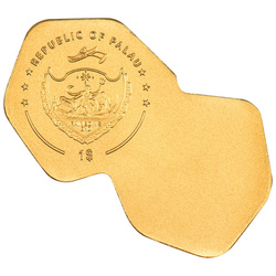 Palau : Dice 0,5 gramme d'or Silk Coin