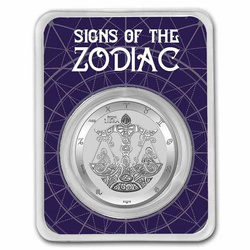 Tokelau: Zodiac Series - Waga 1 uncja Srebra 2022 Slab 