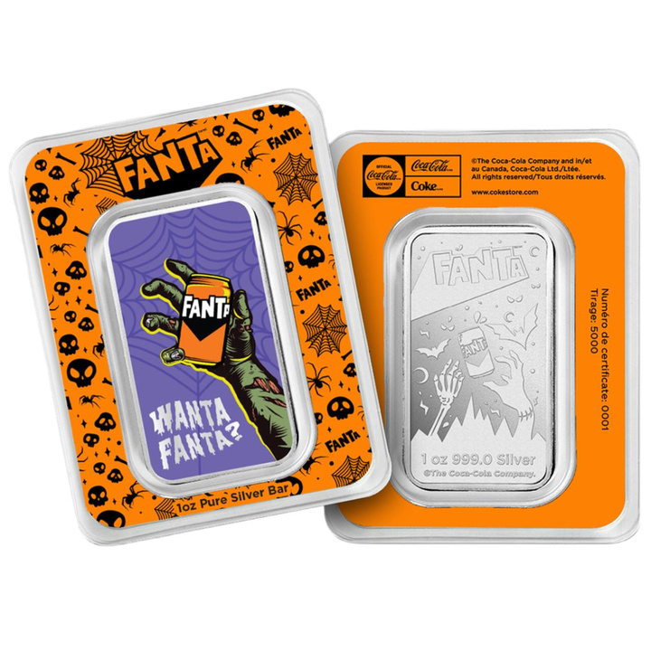 Silberbarren Fanta - Halloween koloriert 1 Unze Silber 2026