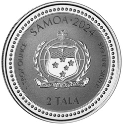 Samoa: Szent György és a sárkány 1 uncia ezüst 2024 Prooflike