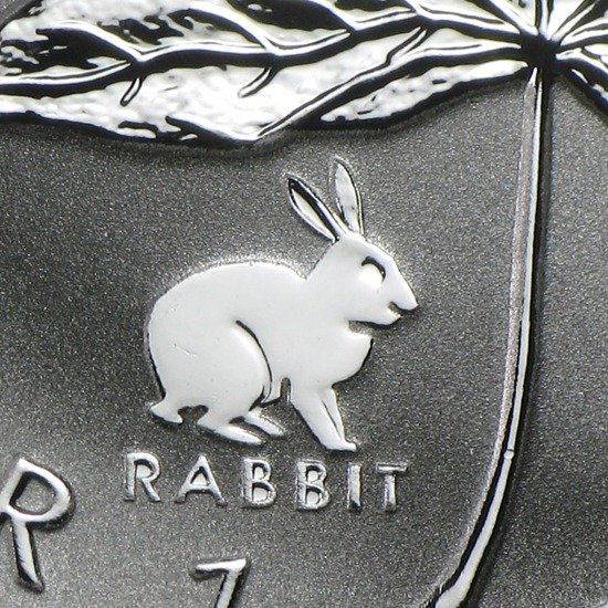 Foglia d'acero canadese 1 oncia d'argento 1999 Rabbit Privy