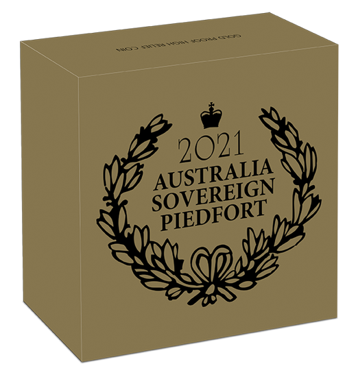 Ausztrál szuverén 50 AUD 2021 Proof magas domborzatú Piedfort érme