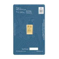 The Royal Mint - Lingote de oro Britannia de 1 gramo