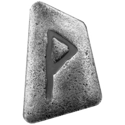 Lingotto Germania Mint: Rune - Wunjo colorato 1 oncia d'argento finitura antica