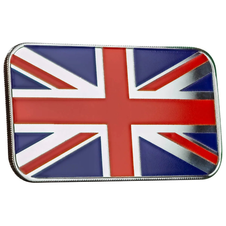 Scottsdale Mint Reino Unido Bandera de color 1 oz Silver Bar