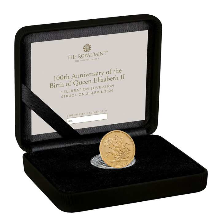 Goldmünze 100. Geburtstag von Königin Elisabeth II. 2026 Strike On The Day Sovereign 2026