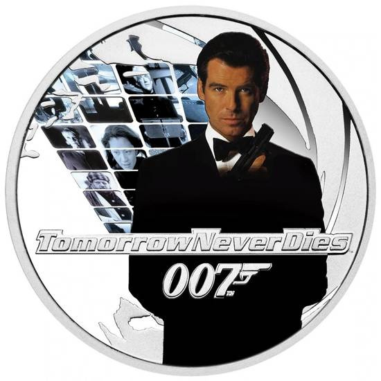 Tuvalu : Tomorrow Never Dies coloré 1/2 once d'argent 2022 Proof