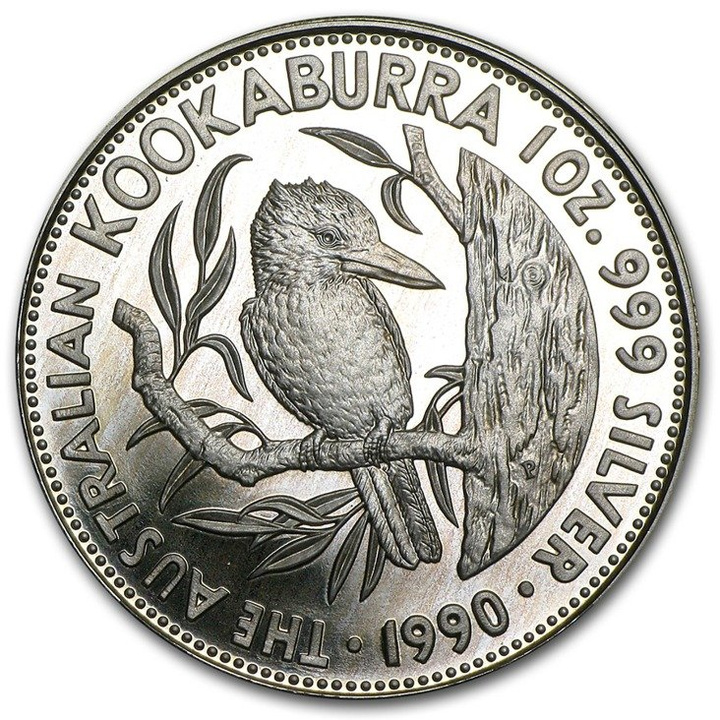 Kookaburra 1 oz Silber 1990 PROOF