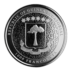 Equatorial Guinea: Giraffe 1 uncja Srebra 2021 Prooflike