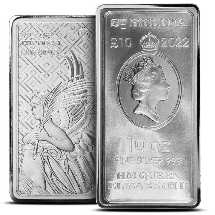 St Helena Queen's Virtues Coin - Victory 10 oz Silver 2022 Coinbar