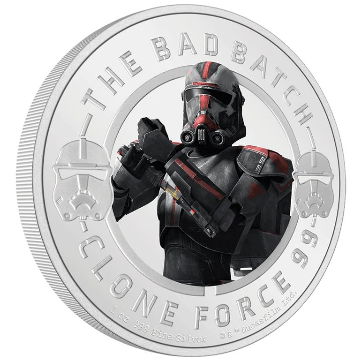 Niue: Star Wars The Bad Batch - Hunter colored 1 oz Silver 2022 Proof