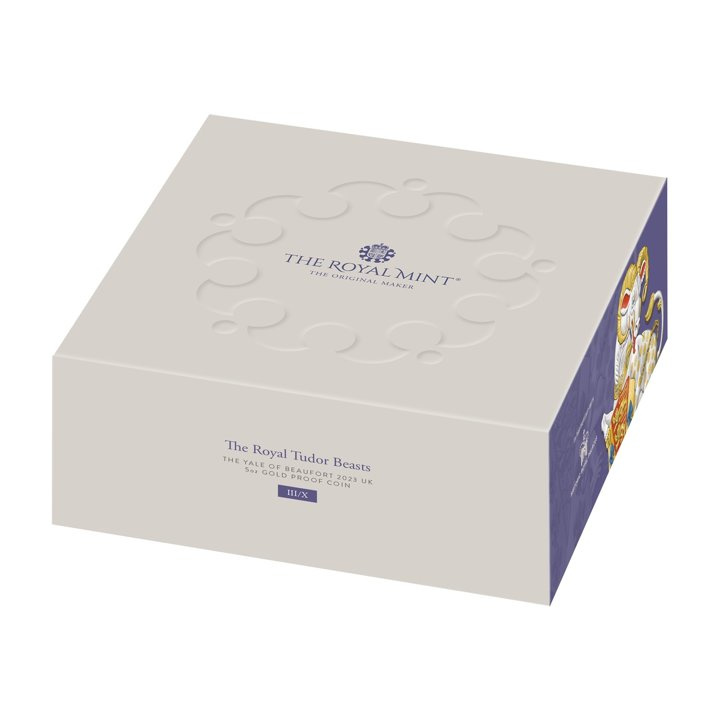 The Royal Tudor Beasts: The Yale of Beaufort 5 oz Gold 2023 Proof