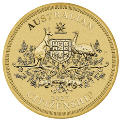Perth Mint Australien Australian Citizenship 1 Dollar Kupfernickel 2027 in Karte