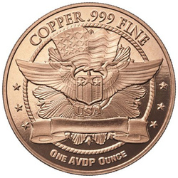 Morgan Dollar 1 Onza Cobre