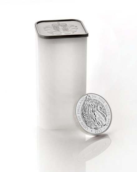 The Royal Tudor Beasts: Lion of England 2 oz Silver 2022
