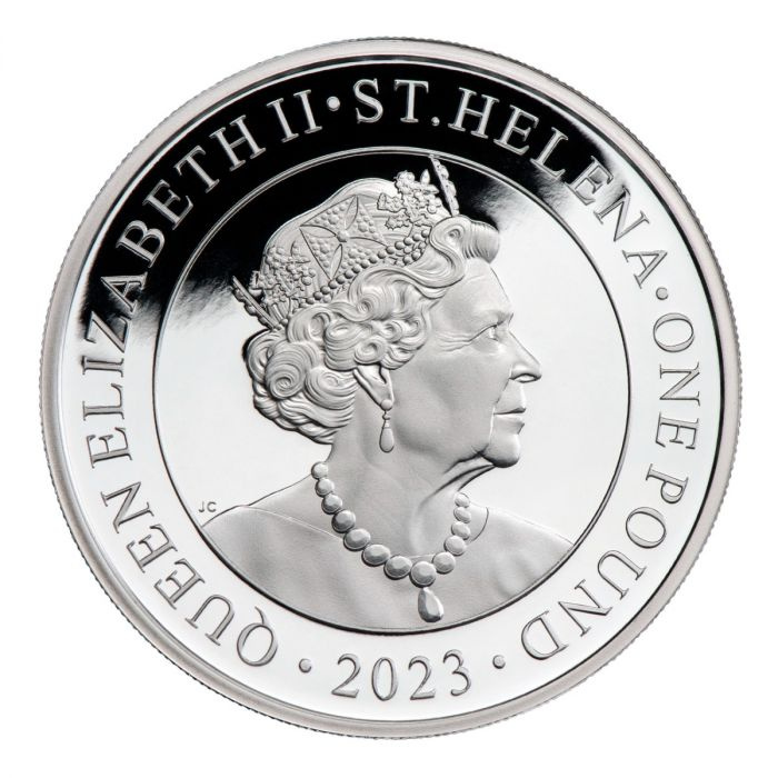 Szent Ilona Modern japán kereskedelmi dollár 1 uncia ezüst 2023 Proof