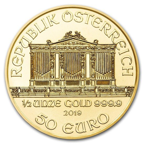 Wiedeński Filharmonik 1/2 uncji Złota 2019
