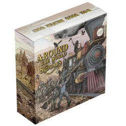 Niue: Around the World in 80 Days - Train Trip coloured 1 oz Silber 2023 High Relief Antiqued Coin