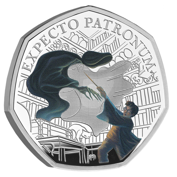 Harry Potter: The Patronus Colorized 50p Silver Coin 2025 Proof