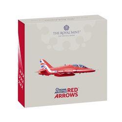 The Red Arrows de color 50p Plata 2025 Proof