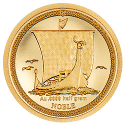 Isle of Man: 1-64 Noble 0,5 grama Złota 2023 Proof 