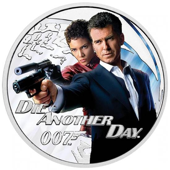 Tuvalu: Die Another Day coloured 1/2 oz Silver 2022 Proof