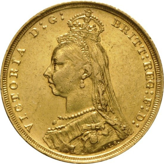 Sovereign Great Britain Queen Victoria 1887-1893