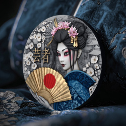 Niue: Geisha colorata/dorata 2 once d'argento 2025 Moneta anticata