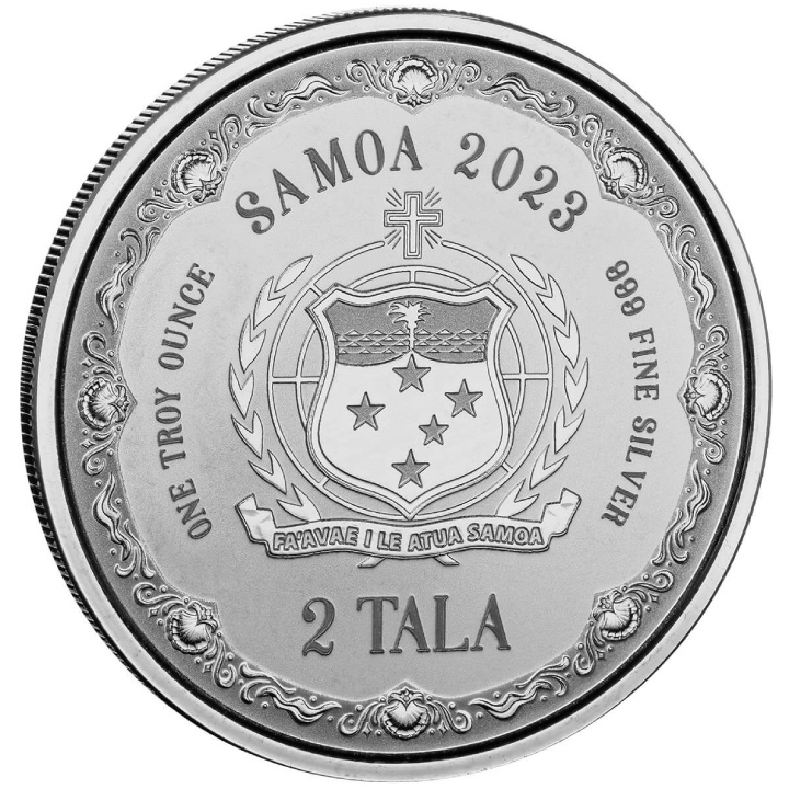 Samoa: Mermaid Mother & Daughter 1 uncja Srebra 2023 Prooflike