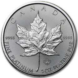 Feuille d'érable canadienne 1 once de platine 2015