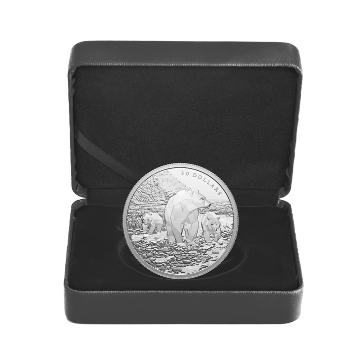 Canadá: Multifaceted Animal Family - Grizzly Bears 2 oz Plata 2023 Proof