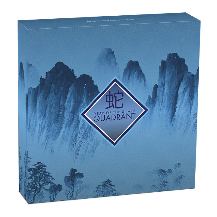 Tuvalu: Jahr der Schlange Vierfarbiges Viermünzenset 1oz Silber 2025 Proof