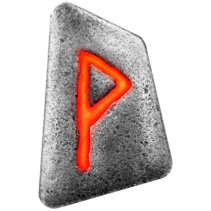 Germania Mint: Runes - Wunjo coloured 1 oz Silber Bar Antique Finish