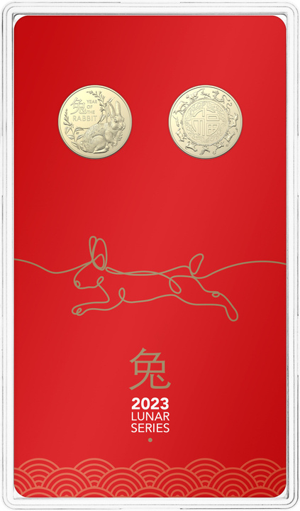 Sada 2 mincí Lunar: Rok králíka 2023