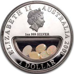 Treasures of Australia : Opals 1 once d'argent 2008 Proof