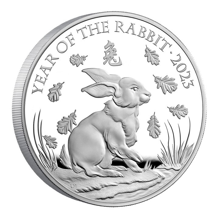 Royal Mint Lunar: Rok Królika 1000 gramów Srebra 2023 Proof