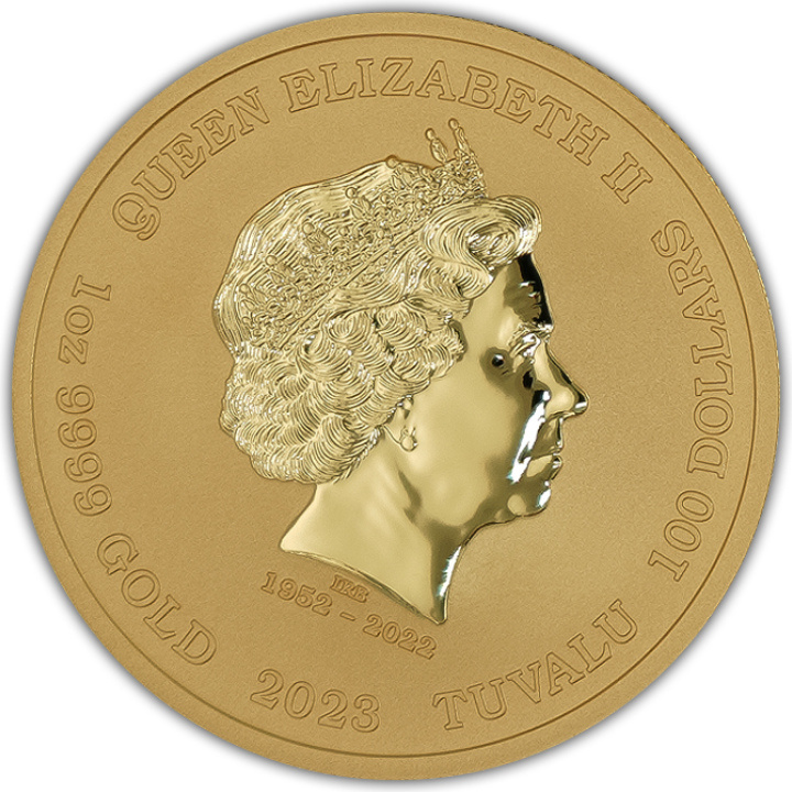 Tuvalu: Gods of Olympus - Artemis 1 oz Gold 2023