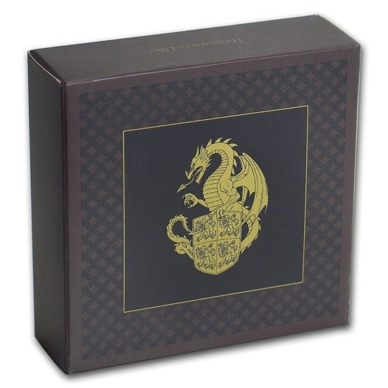 Le bestie della regina: Drago rosso del Galles 1 oncia d'argento 2018 PROOF