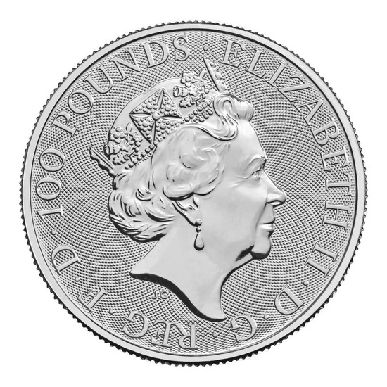 The Royal Tudor Beasts: Lion of England 1 uncja Platyny 2022