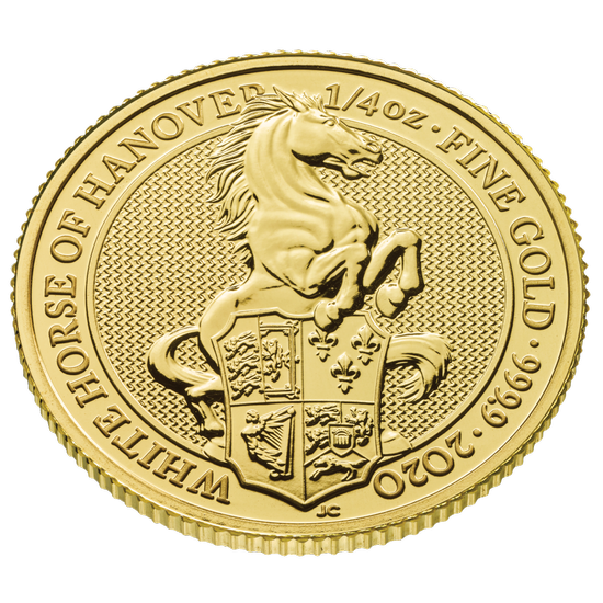 The Queen’s Beasts 2020: he White Horse of Hanover 1/4 oz Gold