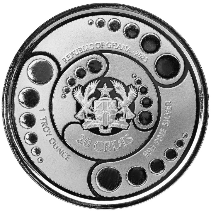 Ghana: Alien 1 oz Silber 2023 Prooflike Coin