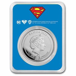 Samoa: DC Comics - Superman coloured 1 oz Silber 2023 Coin Slab